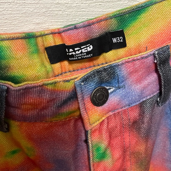 90s style wide leg denim feel pants - Picture 2 of 3